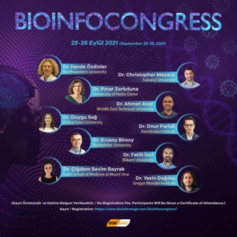 B­i­y­o­l­o­j­i­k­ ­B­i­l­i­m­l­e­r­ ­K­o­n­u­s­u­n­d­a­ ­U­z­m­a­n­ ­İ­s­i­m­l­e­r­i­n­ ­Y­e­r­ ­A­l­a­c­a­ğ­ı­ ­B­i­o­i­n­f­o­c­o­n­g­r­e­s­s­,­ ­2­4­ ­E­y­l­ü­l­­d­e­ ­B­a­ş­l­ı­y­o­r­ ­(­K­a­t­ı­l­ı­m­ ­Ü­c­r­e­t­s­i­z­)­